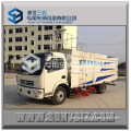 Dongfeng 4x2 vacuum road sweeper truck with sweeping brushes vacuum cleaner water spraying
